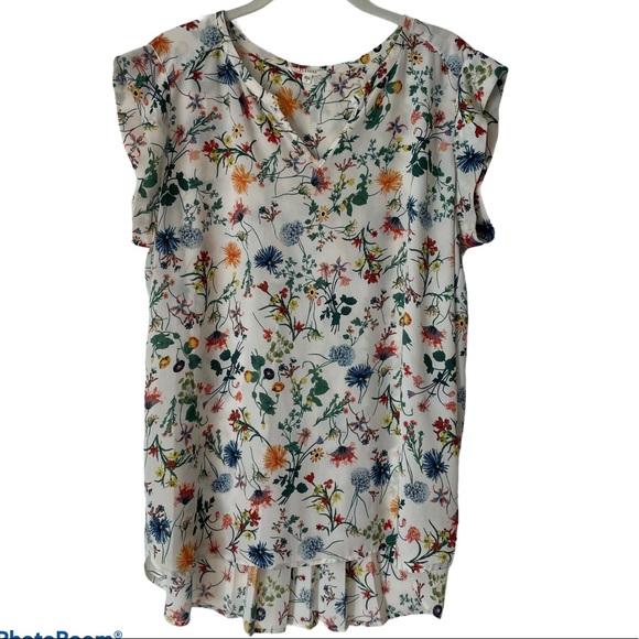 Anthropologie Pleione Floral Tunic Sleeveless Top - Picture 7 of 7